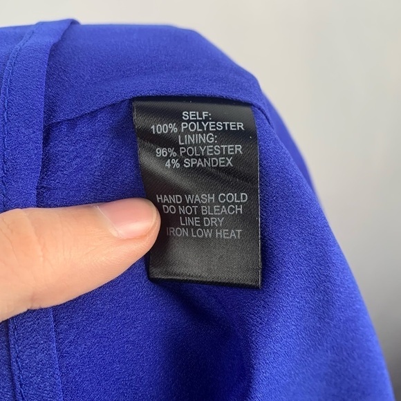 Lulus Lisette Satin One-Shoulder Mini Dress in Cobalt Blue Size Extra Large - Picture 7 of 8